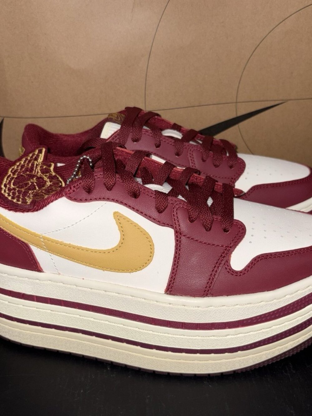 NEW Nike Air Jordan 1 Triple Stack Team Red Gold HV8288-600 Womens Sizes